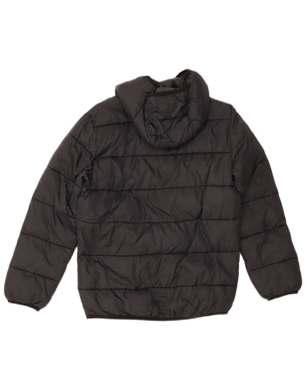 Under Armour Boys Hooded Padded Jacket 12-13 Years Black Nylon