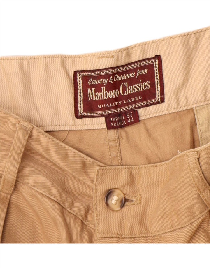 Marlboro Classics Mens Pegged Cargo Shorts EU 52 XL W32  Beige Cotton