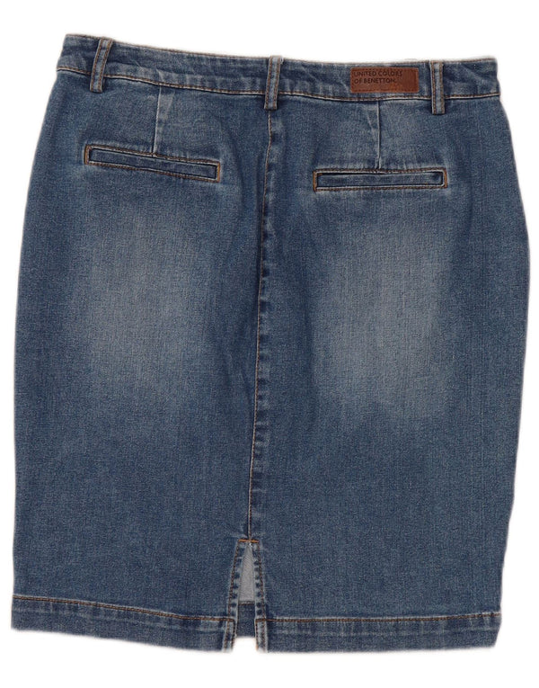 BENETTON Womens Denim Skirt W30 Medium Blue