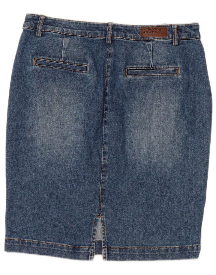 BENETTON Womens Denim Skirt W30 Medium Blue