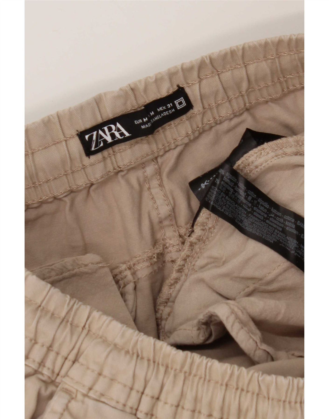 Zara Mens Joggers Cargo Trousers Medium W31 L27 Grey Cotton