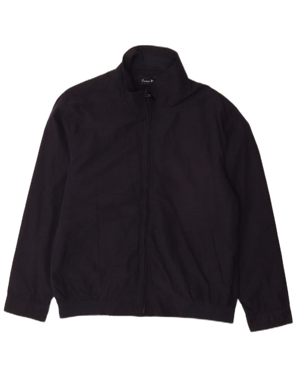 JAMES PRINGLE Mens Bomber Jacket UK 38 Medium Navy Blue Polyester