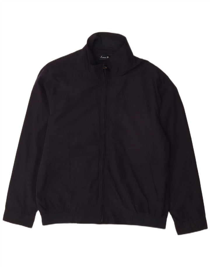 JAMES PRINGLE Mens Bomber Jacket UK 38 Medium Navy Blue Polyester