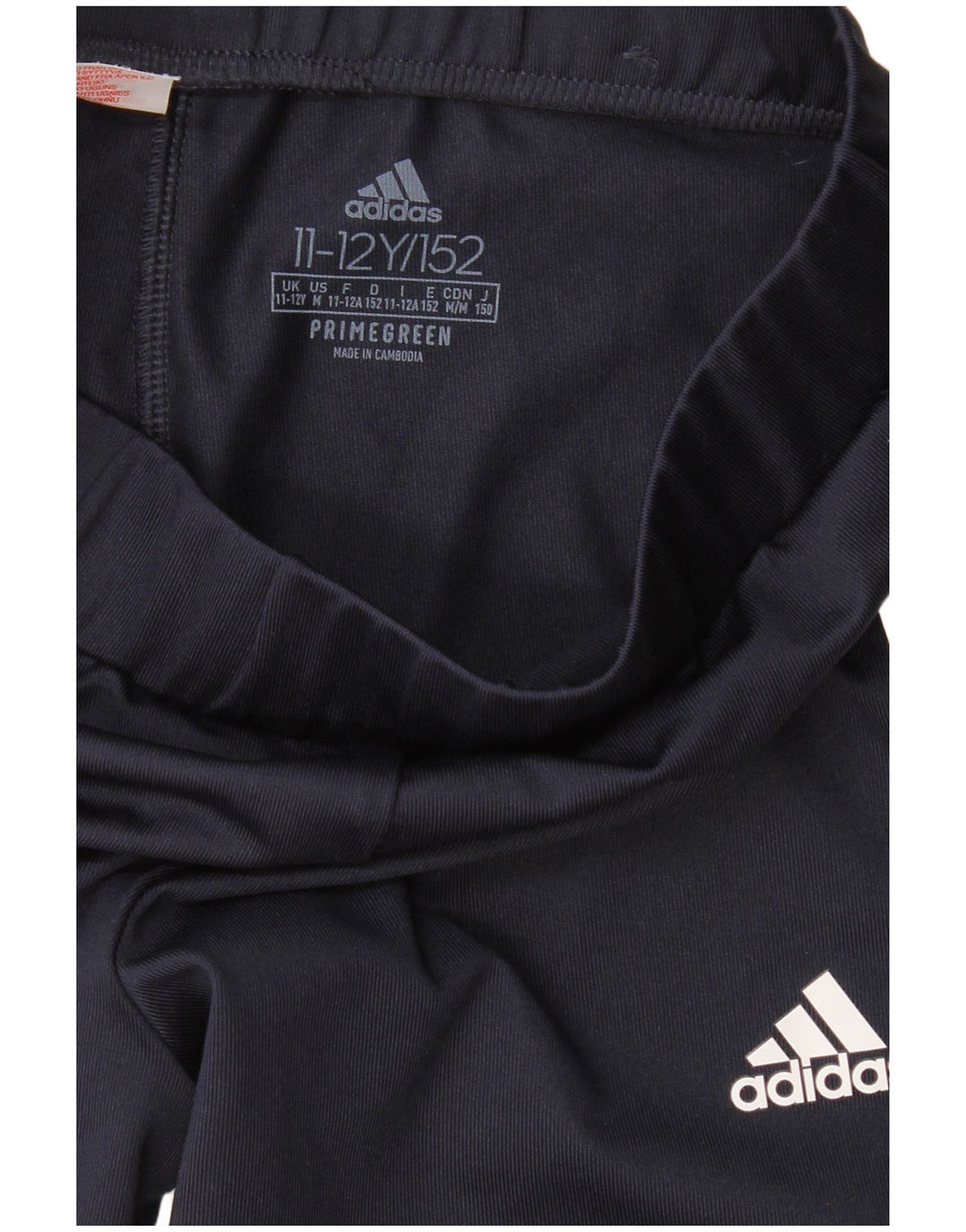 ADIDAS Girls Leggings 11-12 Years Black Polyester