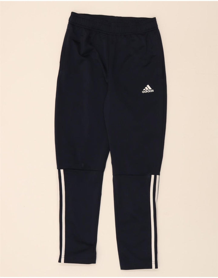 ADIDAS Boys Tracksuit Trousers 11-12 Years Navy Blue Polyester Vintage Adidas and Second-Hand Adidas from Messina Hembry 