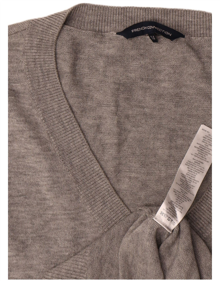 French Connection Womens Jumper Dress UK 14 Large Grey Flecked Polyester