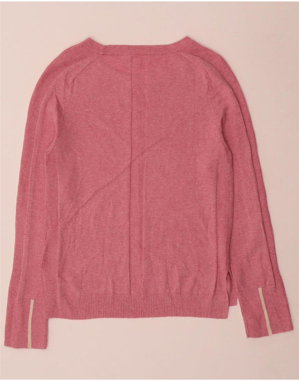 White Stuff Womens Boat Neck Jumper Sweater UK 8 Small Pink Cotton