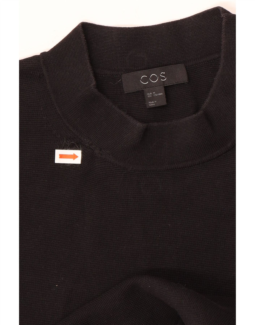 Cos Womens Turtle Neck Jumper Sweater UK 14 Medium Black Cotton