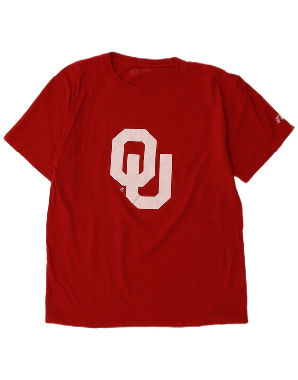 Russell Athletic Mens Graphic T-Shirt Top UK 38/40 Medium Red