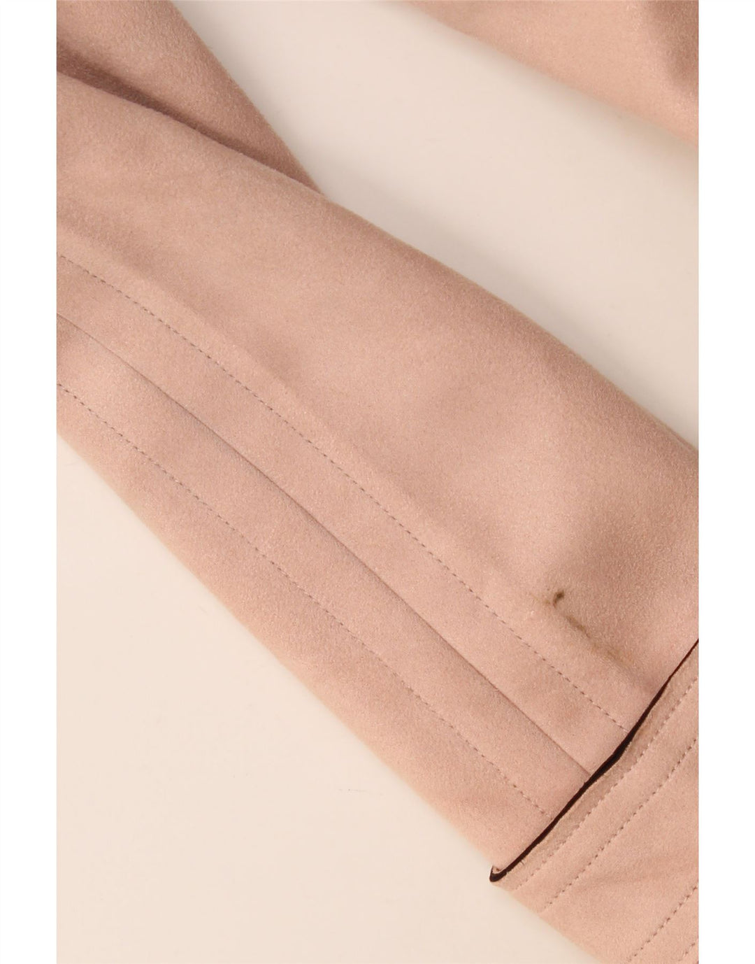 Zara Womens Faux Suede Overcoat UK 14 Medium Pink Polyester