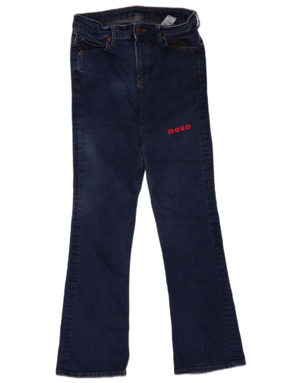 Marks & Spencer Womens Rose Bootcut Jeans UK 12 Medium W32 L29 Blue Cotton