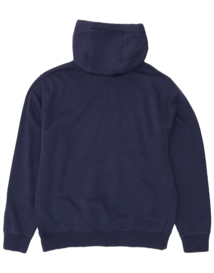 NIKE Mens Hoodie Jumper Medium Navy Blue Cotton