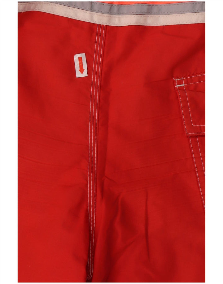 Sundek Mens Graphic Swimming Shorts Large Red Nylon