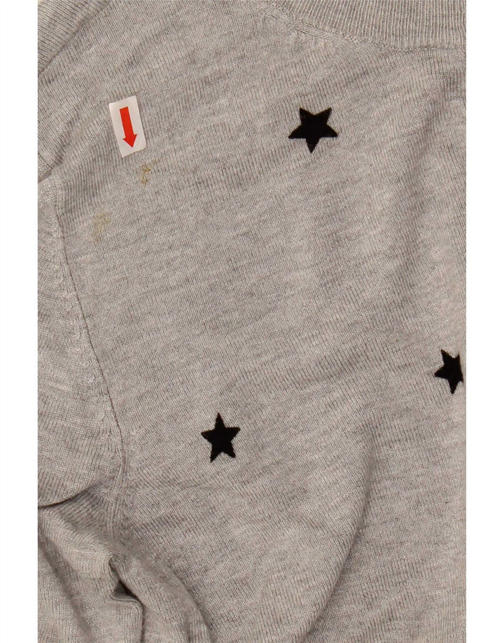 Marks & Spencer Womens Crop Cardigan Sweater UK 10 Small Grey