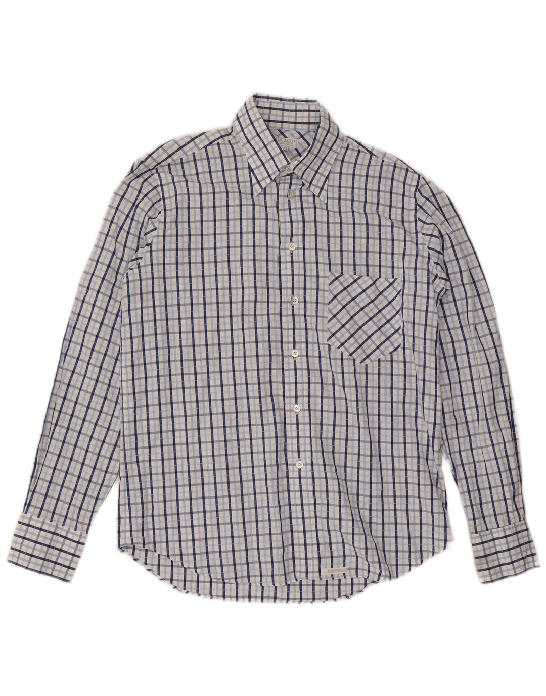 Ted Baker Mens Shirt Size 3 Medium Blue Check Cotton