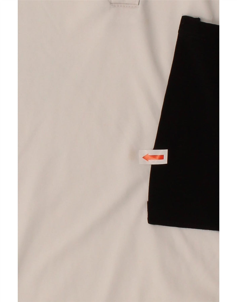 ADIDAS Womens Climalite Polo Shirt UK 8/10 Small White Colourblock Vintage Adidas and Second-Hand Adidas from Messina Hembry 