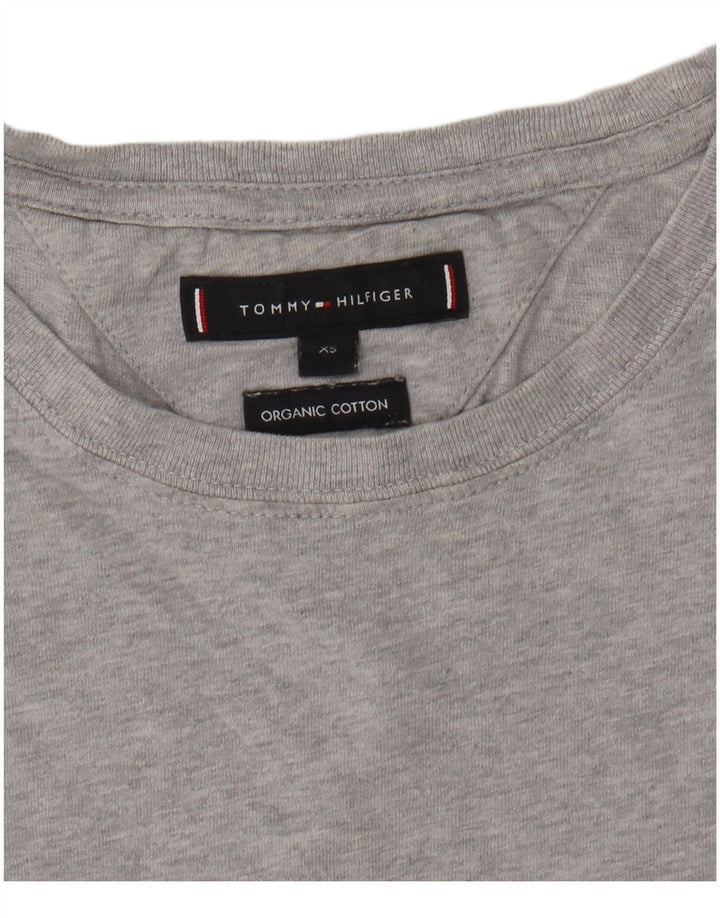 TOMMY HILFIGER Mens T-Shirt Top XS Grey Flecked Cotton