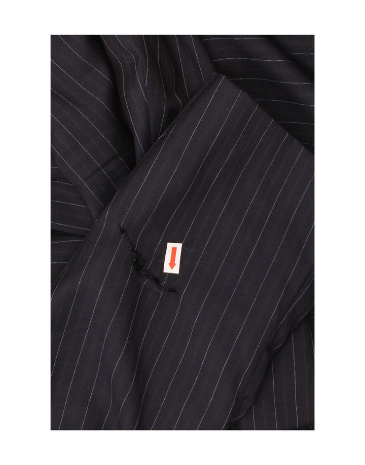 VALENTINO Mens 3 Button Blazer Jacket IT 56 3XL Navy Blue Pinstripe Wool Vintage Valentino and Second-Hand Valentino from Messina Hembry 