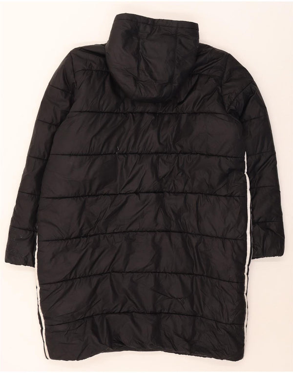 Adidas Womens Hooded Padded Coat UK 16/18 Large Black Polyester