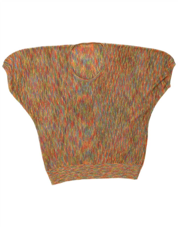 Vintage Womens Blouse Top UK 12 Medium Multicoloured Flecked