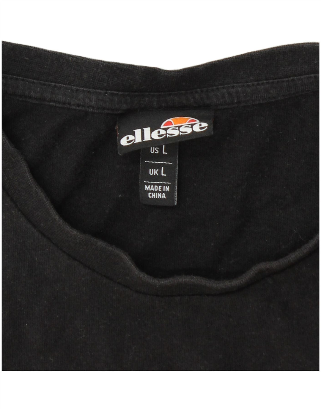 ELLESSE Mens Graphic T-Shirt Top Large Black