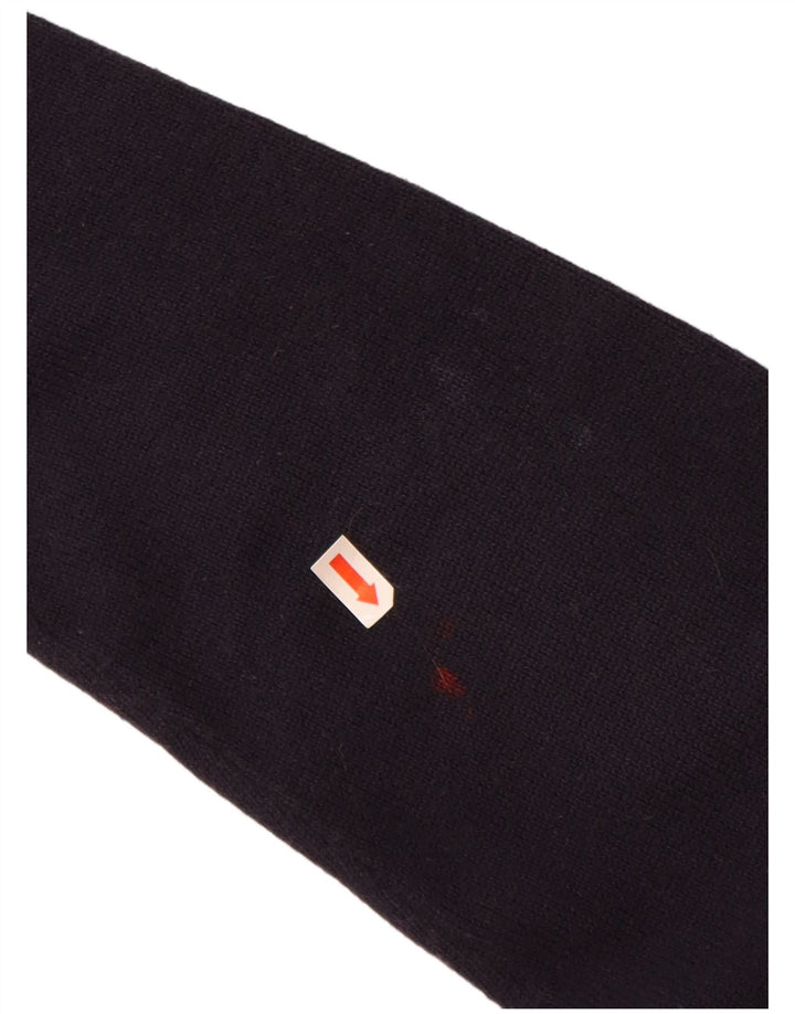 FRED PERRY Mens V-Neck Jumper Sweater Medium Navy Blue Wool