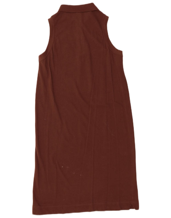 Lacoste Womens Sleeveless Polo Dress Size 40 Medium Brown Cotton