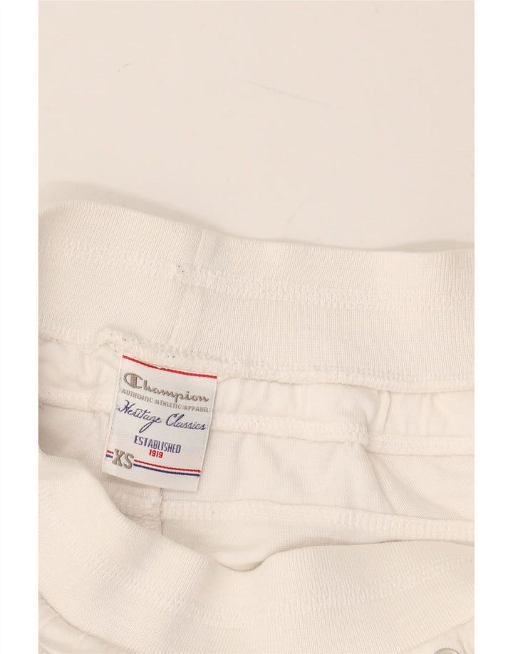 CHAMPION Womens Heritage Classics Bermuda Sport Shorts UK 4 XS  White