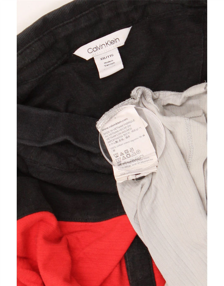 Calvin Klein Mens Polo Shirt 2XL Multicoloured Colourblock Cotton