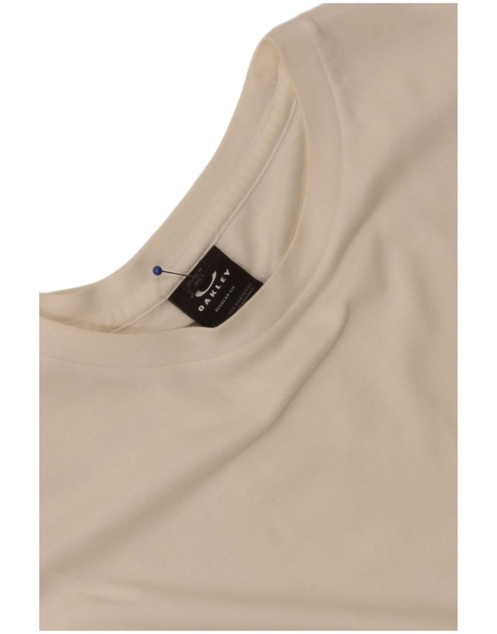 Oakley Mens Regular Fit T-Shirt Top Medium White
