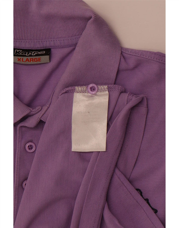KAPPA Mens Polo Shirt XL Purple Cotton