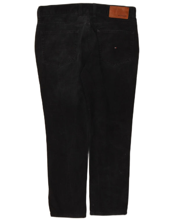 TOMMY HILFIGER Mens Straight Jeans W34 L27 Black Cotton