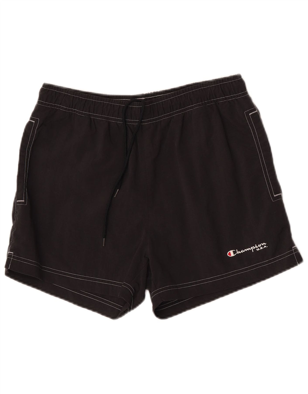 Champion Mens Swimming Shorts Small  Black Nylon