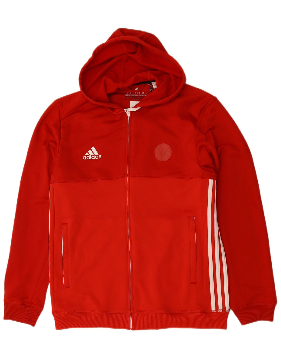 Adidas Mens Climalite Zip Hoodie Sweater Medium Red Polyester