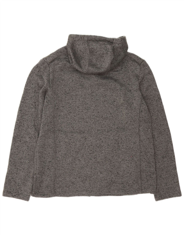 Mountain Warehouse Mens Zip Hoodie Sweater XL Grey Flecked Polyester