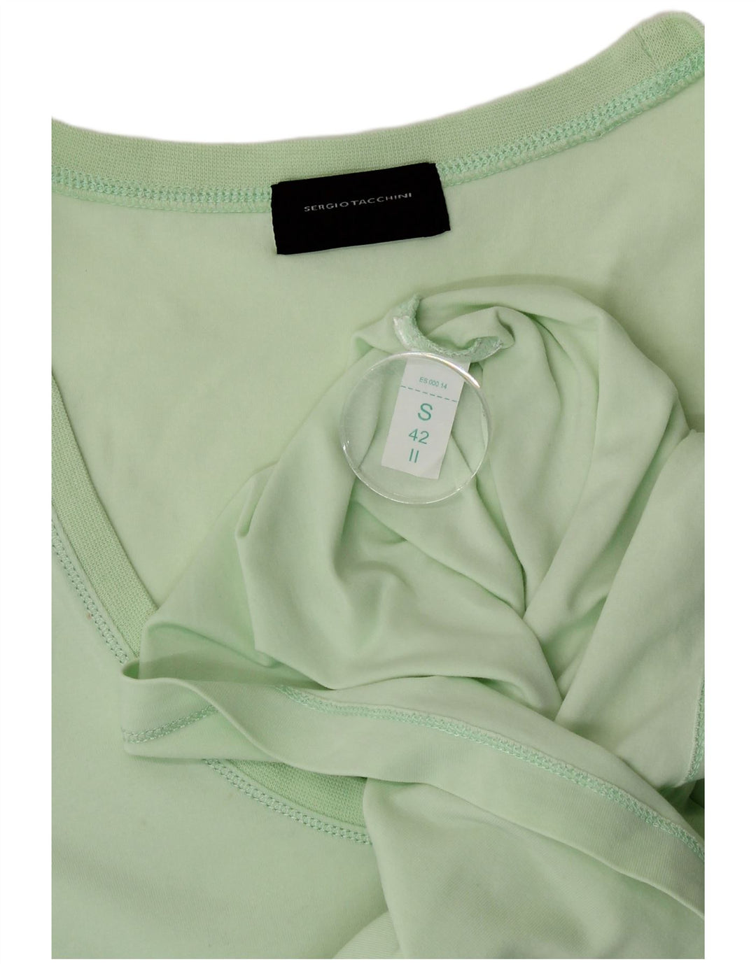 Sergio Tacchini Womens Graphic T-Shirt Top UK 10 Small Green