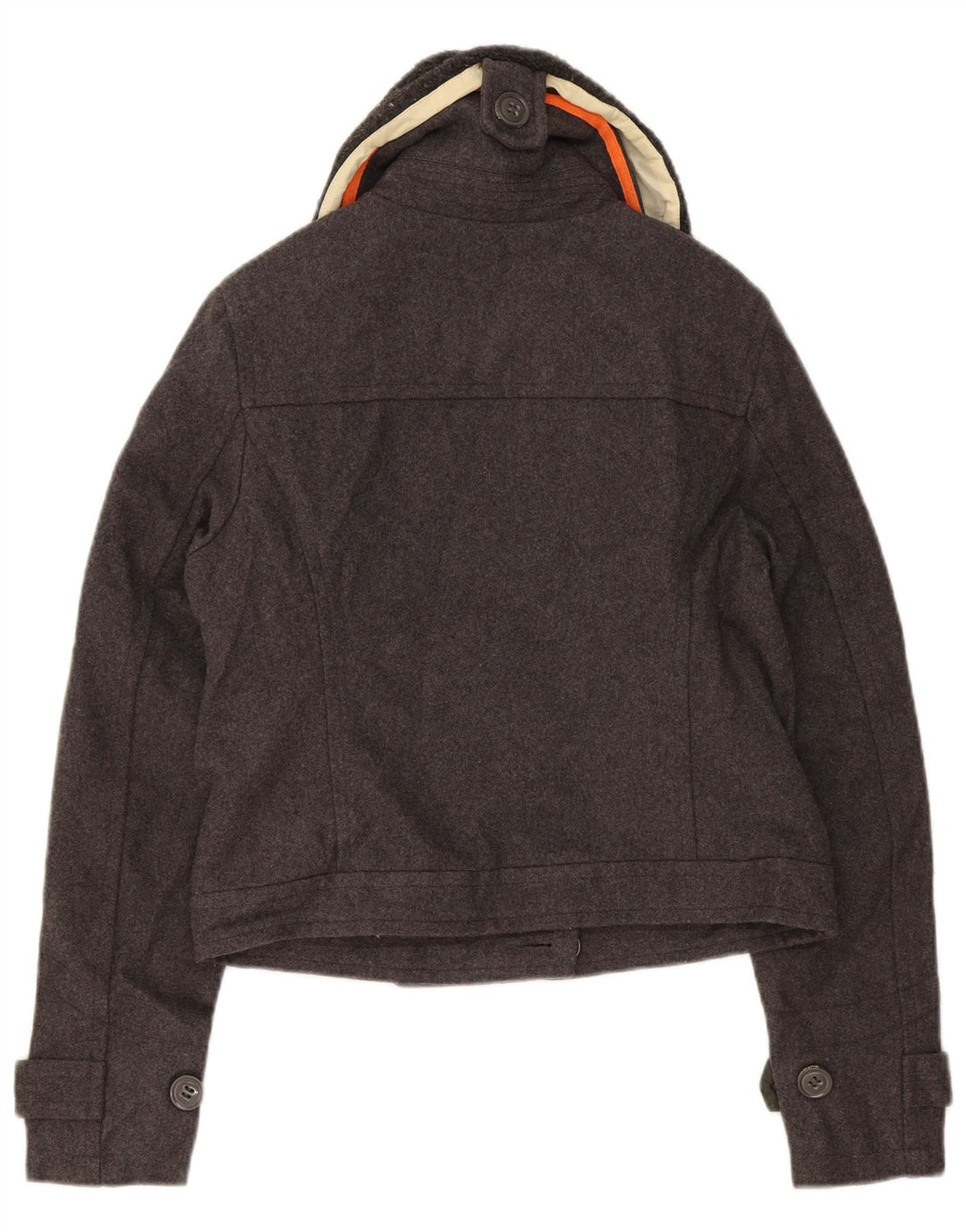 Superdry Womens Bomber Jacket UK 14 Medium Grey Wool