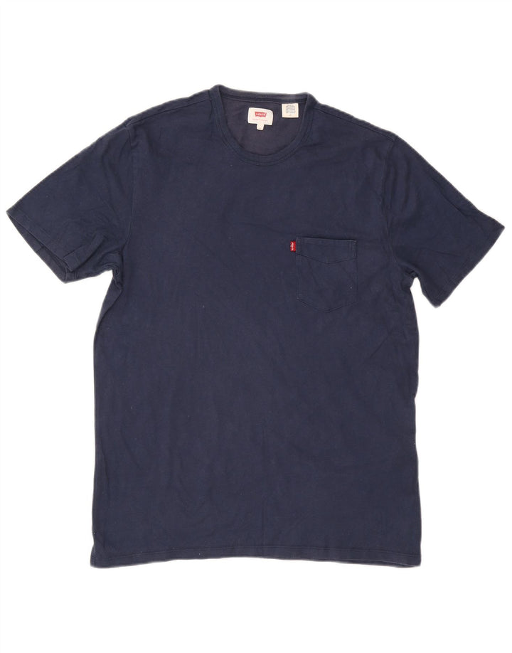 LEVI'S Mens T-Shirt Top Large Navy Blue