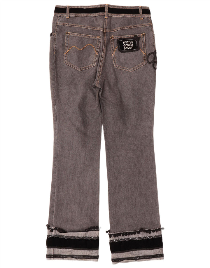 MARIA GRAZIA SEVERI Womens Bootcut Jeans IT 44 Medium W32 L31 Grey
