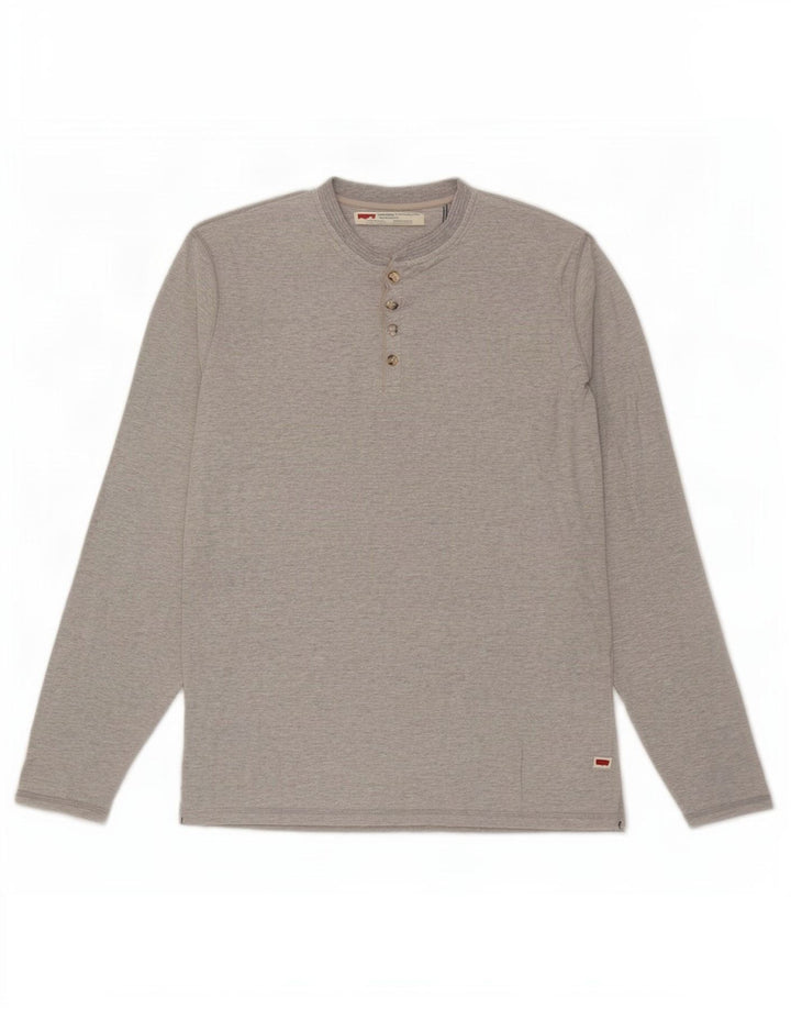 Levi's Mens Standard Fit Top Long Sleeve Medium Grey Flecked