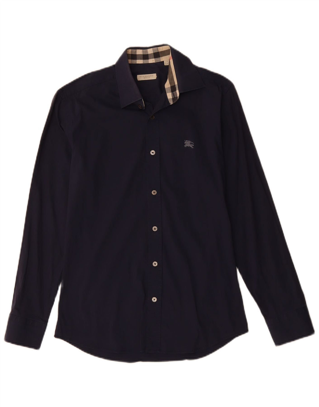 Burberry Mens Shirt Small Navy Blue