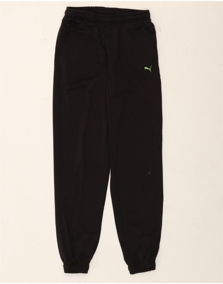Puma Boys Graphic Tracksuit Trousers Joggers 13-14 Years  Black Polyester