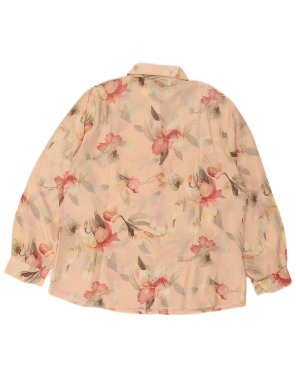 Giulia Galanti Womens Shirt Blouse UK 16 Large Pink Floral