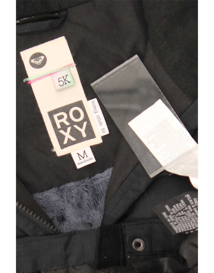 Roxy Womens Hooded Slim Fit Windbreaker Jacket UK 14 Medium Black Polyester