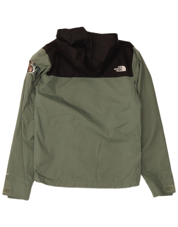 The North Face Mens Dryvent Hooded Rain Jacket UK 34 XS Green Colourblock