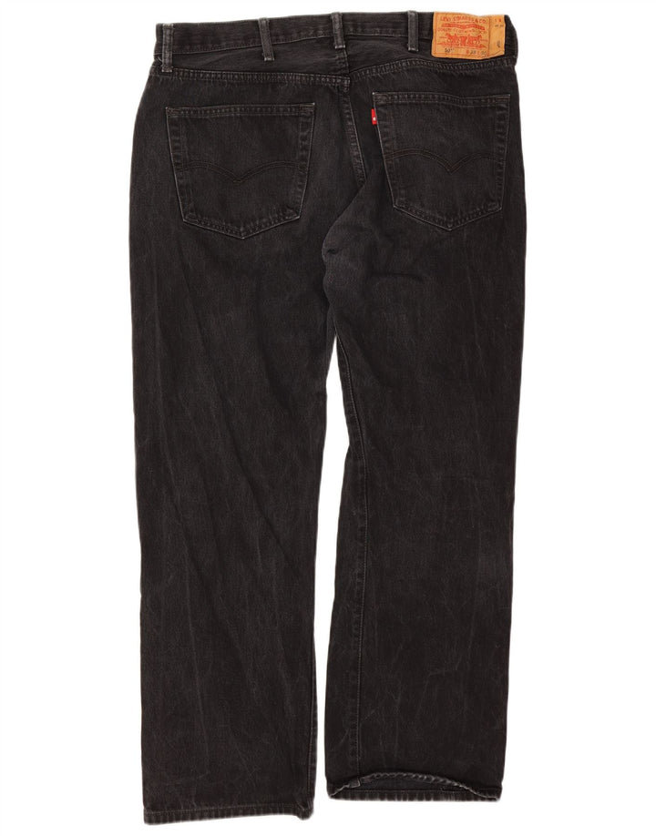 Levi's Mens 501 Straight Jeans W38 L30 Black Cotton