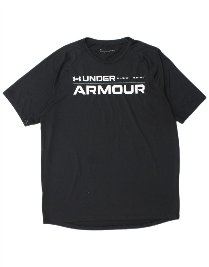 UNDER ARMOUR Mens Graphic T-Shirt Top Large Black