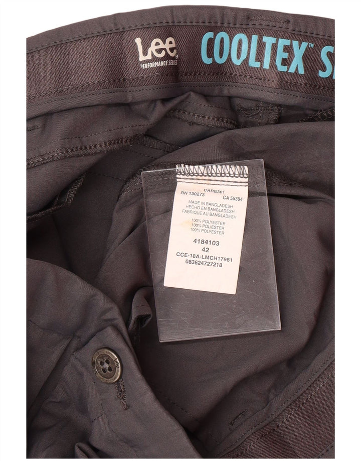 LEE Mens Chino Shorts W42 2XL Grey Polyester