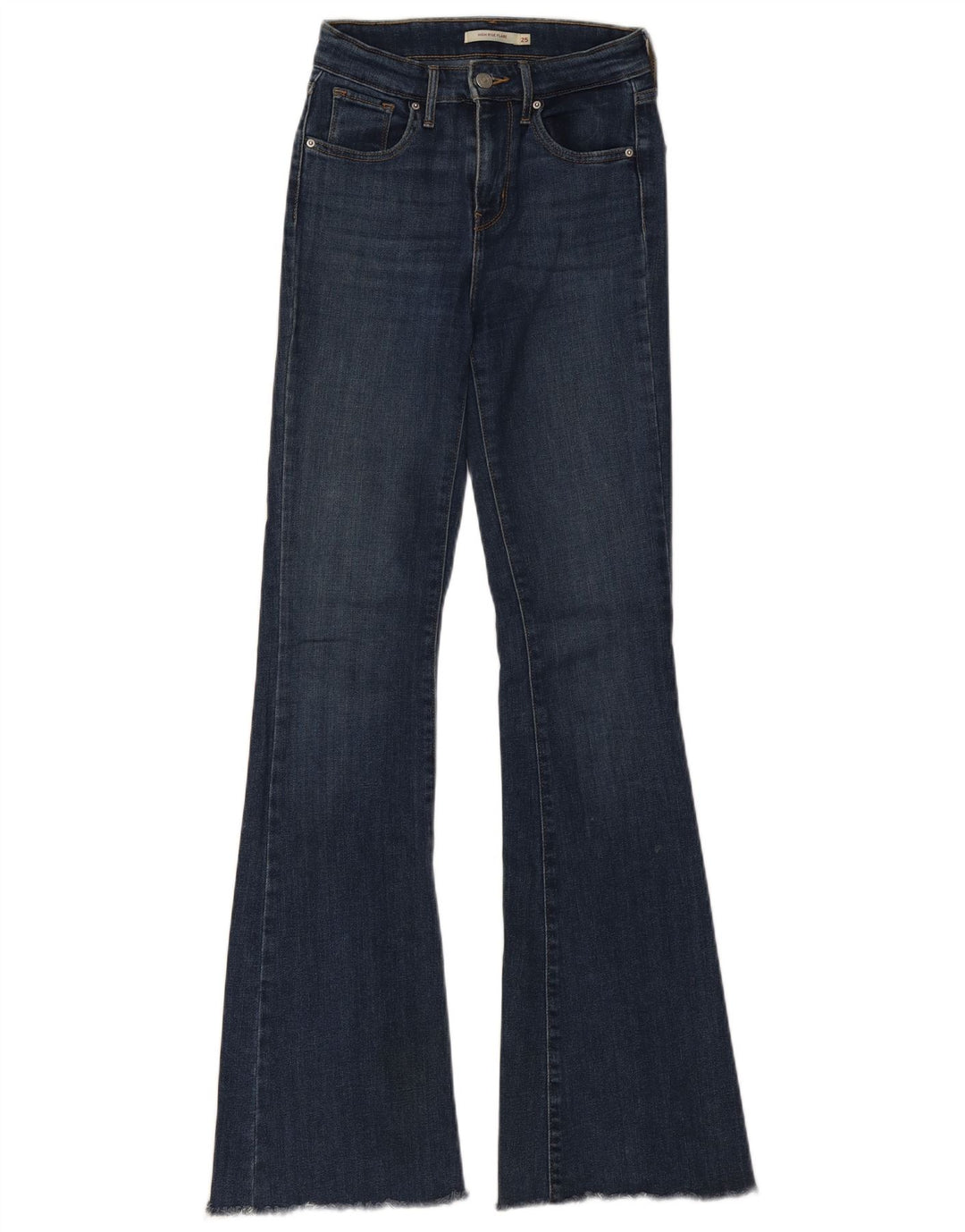 Levi's Womens High Rise Flared Jeans W25 L32 Navy Blue Cotton