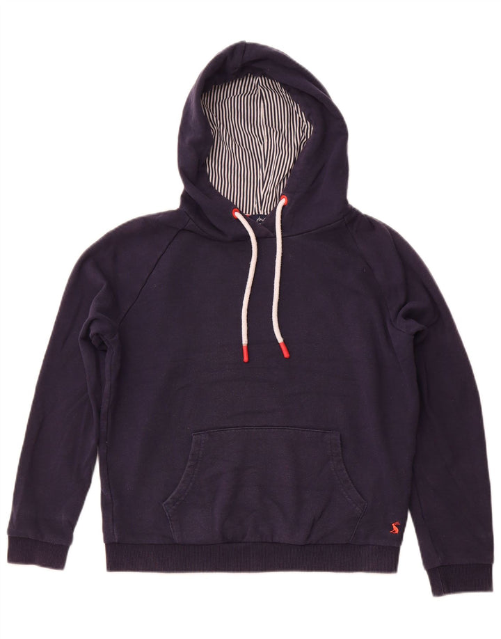 JOULES Womens Oversized Hoodie Jumper UK 8 Small Navy Blue Cotton